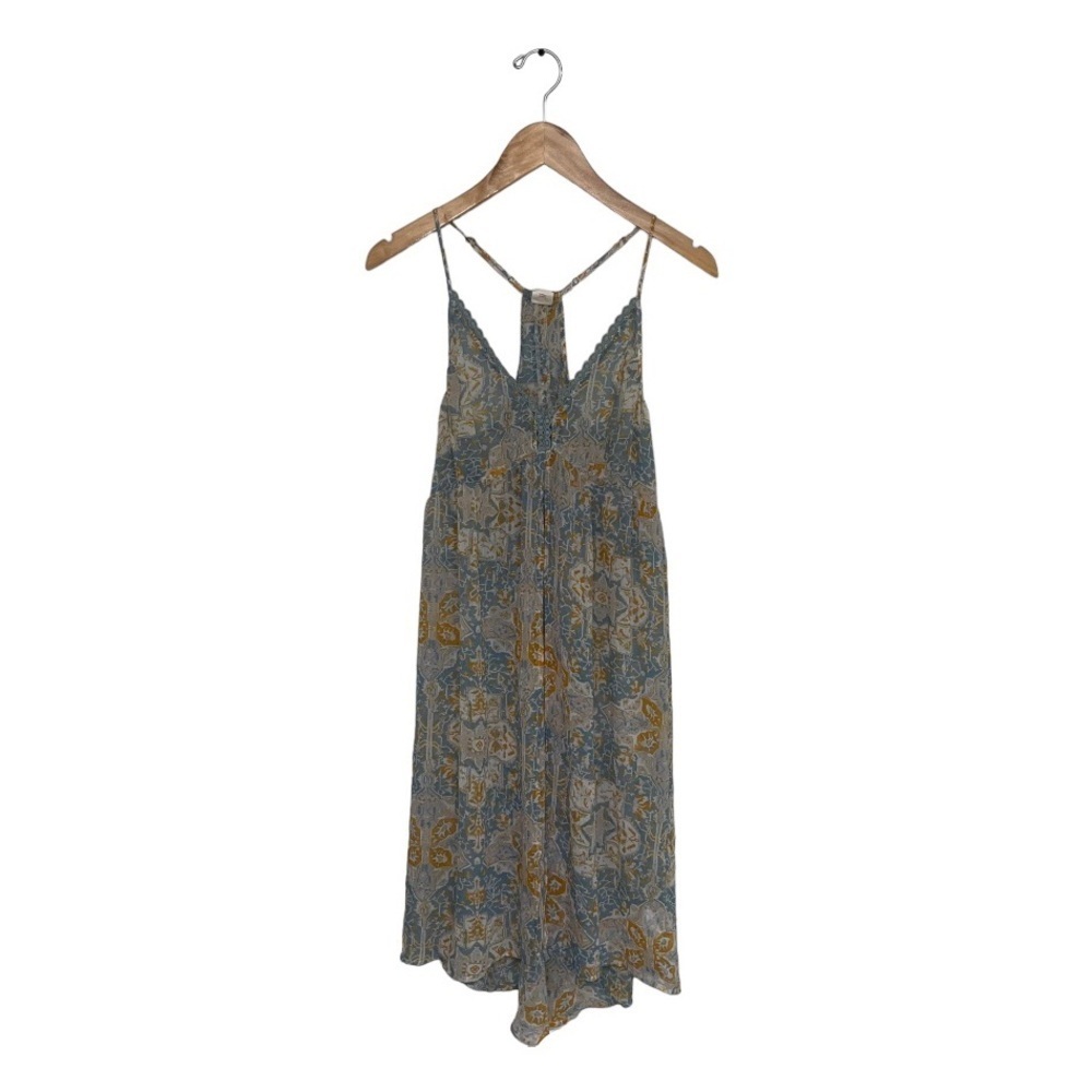 Sun & Shadow Sleeveless Tunic Tank Women's Size Small Flowy Sheer Open Front